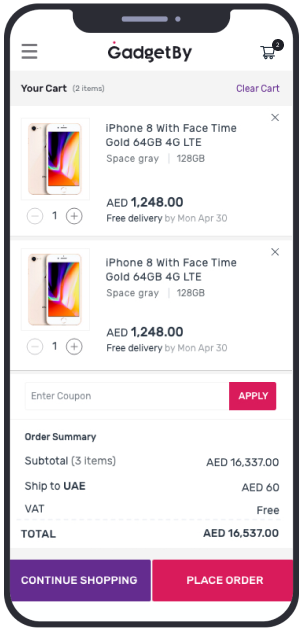 gadgetBy-Place-order
